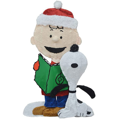 ProductWorks Peanuts Charlie Brown & Snoopy on The Mailbox Christmas Decorations