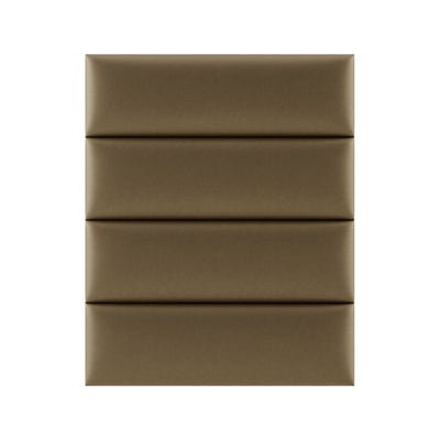 Vant 39 x 46 Inch Floating Upholstered Décor Wall Panels, Metallic Gold (4 Pack)