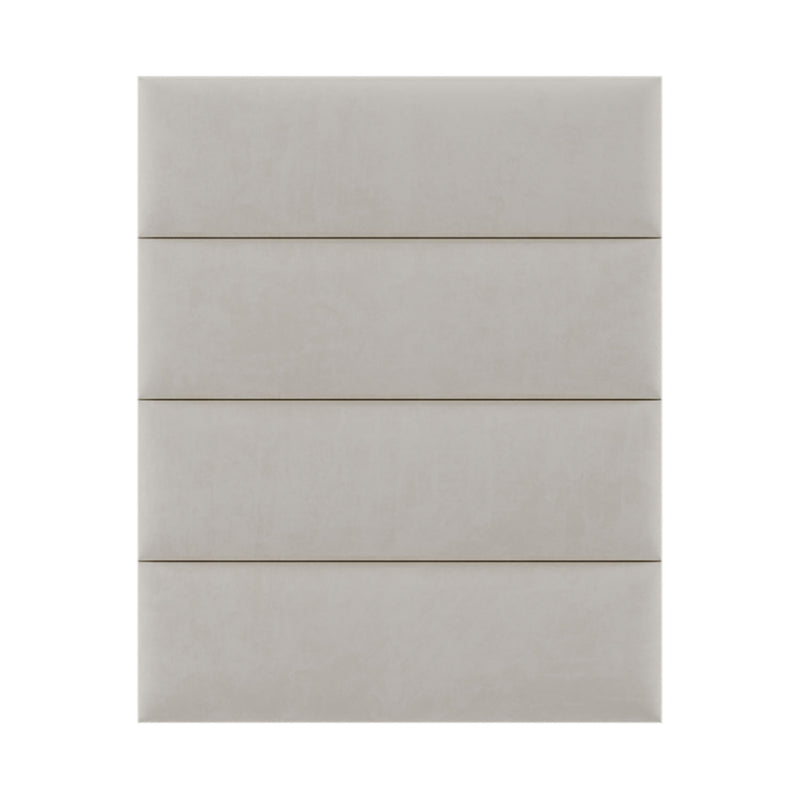 Vant 39 x 46 Inch Upholstered Wall Panels, Micro Suede Neutral Sand (4 Pack)