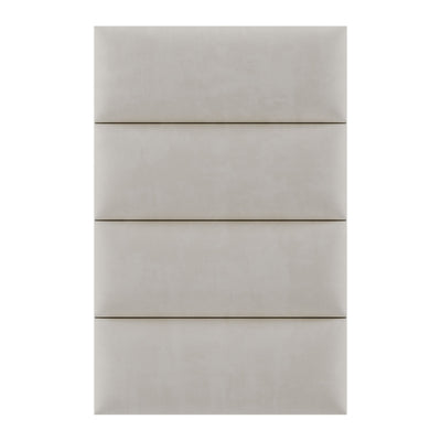 Vant 30 x 46 Inch Upholstered Wall Panels, Micro Suede Neutral Sand (4 Pack)