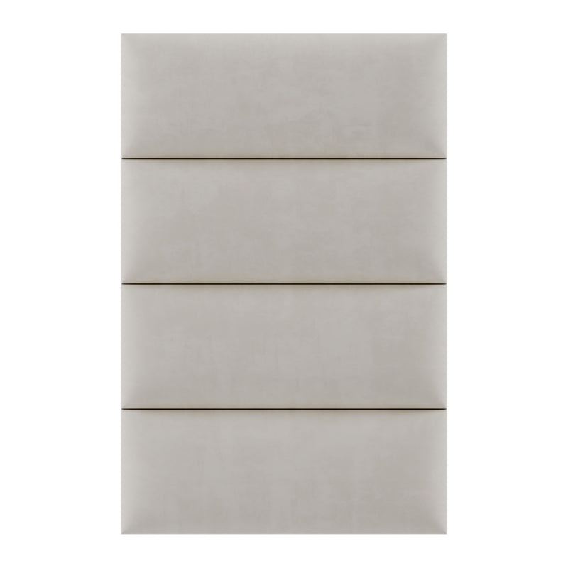 Vant 30 x 46 Inch Upholstered Wall Panels, Micro Suede Neutral Sand (4 Pack)