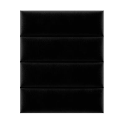 Vant 39 x 46 Inch Floating Upholstered Décor Wall Panels, Velvet Black (4 Pack)