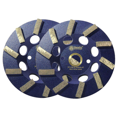 DiamaPro Systems NonThreaded 5 Inch 10 Segment Turbo Grinding Cup Wheel (2 Pack) - VMInnovations