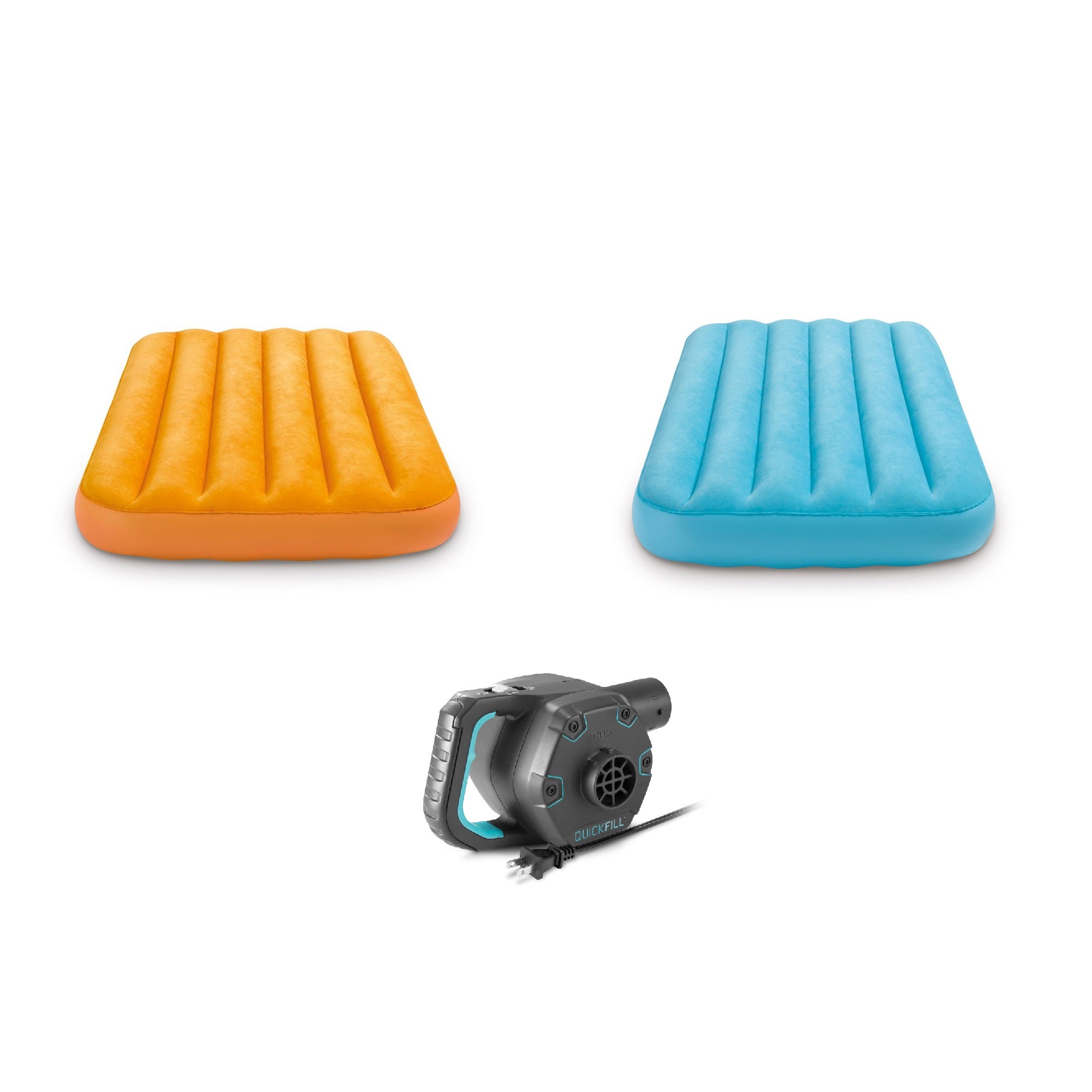 Intex Inflatable Air Bed Mattress w/ Bag (2 Pack)120 Volt Electric Air Pump - VMInnovations