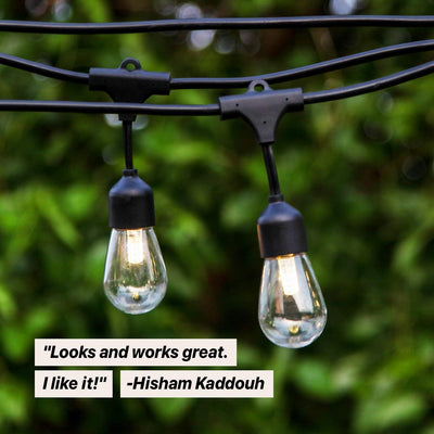 Brightech Ambience Pro Solar Power LED Edison Bulb String Lights, 27 Ft (2 Pack)