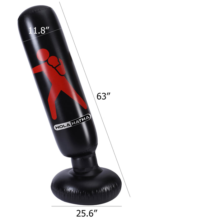 HolaHatha Inflatable Kids Punching Bag Equipment w/ Heavy Bag Stand (Open Box) - VMInnovations