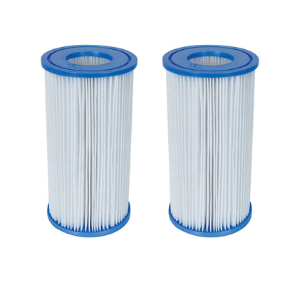 Bestway 18ft x 108in Above Ground Pool Set w/Ladder, Pump & Cartridges (2 Pack) - VMInnovations