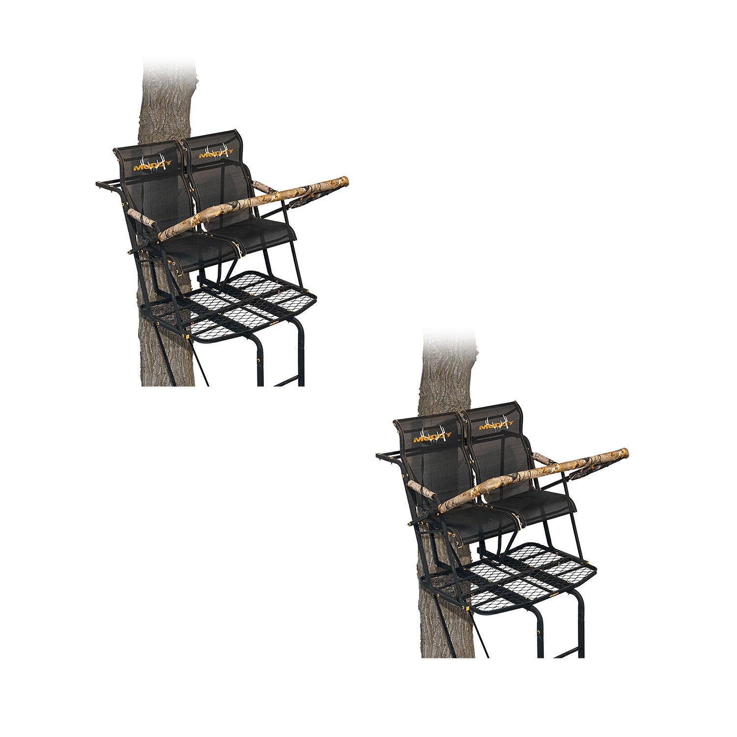 Muddy MLS2800 Rebel 2.5 17 Foot 2 Person Deer Hunting Ladder Tree Stand (2 Pack) - VMInnovations