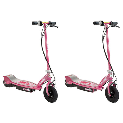 Razor E100 Electric Motorized Rechargeable Kids Scooter, Sweet Pea (2 Pack)