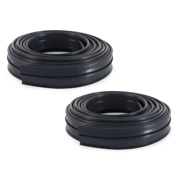 Suncast Professional Grade Dig In 60 Foot Landscape Edging Roll, Black (2 Pack)