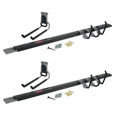 Rubbermaid FastTrack Garage Storage System 5 Piece Rail and Hook Kit (2 Pack) - VMInnovations