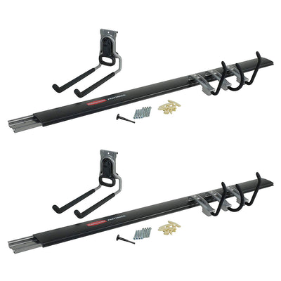 Rubbermaid FastTrack Garage Storage System 5 Piece Rail and Hook Kit (2 Pack)
