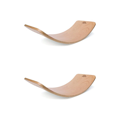 Kinderfeets Original Kinderboard Versatile Waldorf Wooden Balance Board (2 Pack)