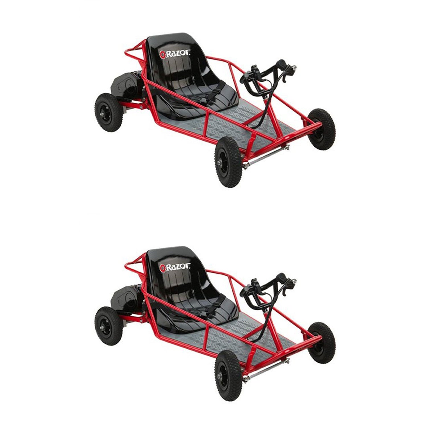 Razor Dune Buggy 25143511 Electric Powered Runner Kids Car Go Cart, Red (2 Pack)