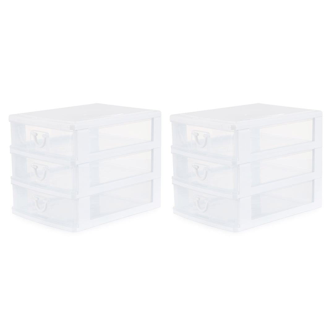 Gracious Living Deluxe 3 Drawer Storage Desktop & Countertop Organizer (2 Pack)