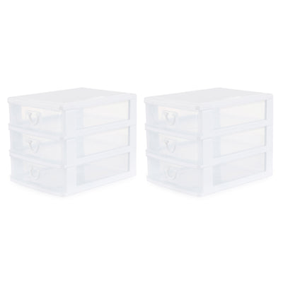 Gracious Living Deluxe 3 Drawer Storage Desktop & Countertop Organizer (2 Pack) - VMInnovations