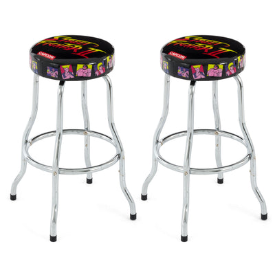 Arcade1UP Street Fighter II Adjustable Height Steel Padded Arcade Stool, 2 Pack