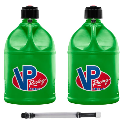 VP Racing Motorsport 5.5 Gallon Round Plastic Utility Jug (2 Pack) & 14 Inch Hose