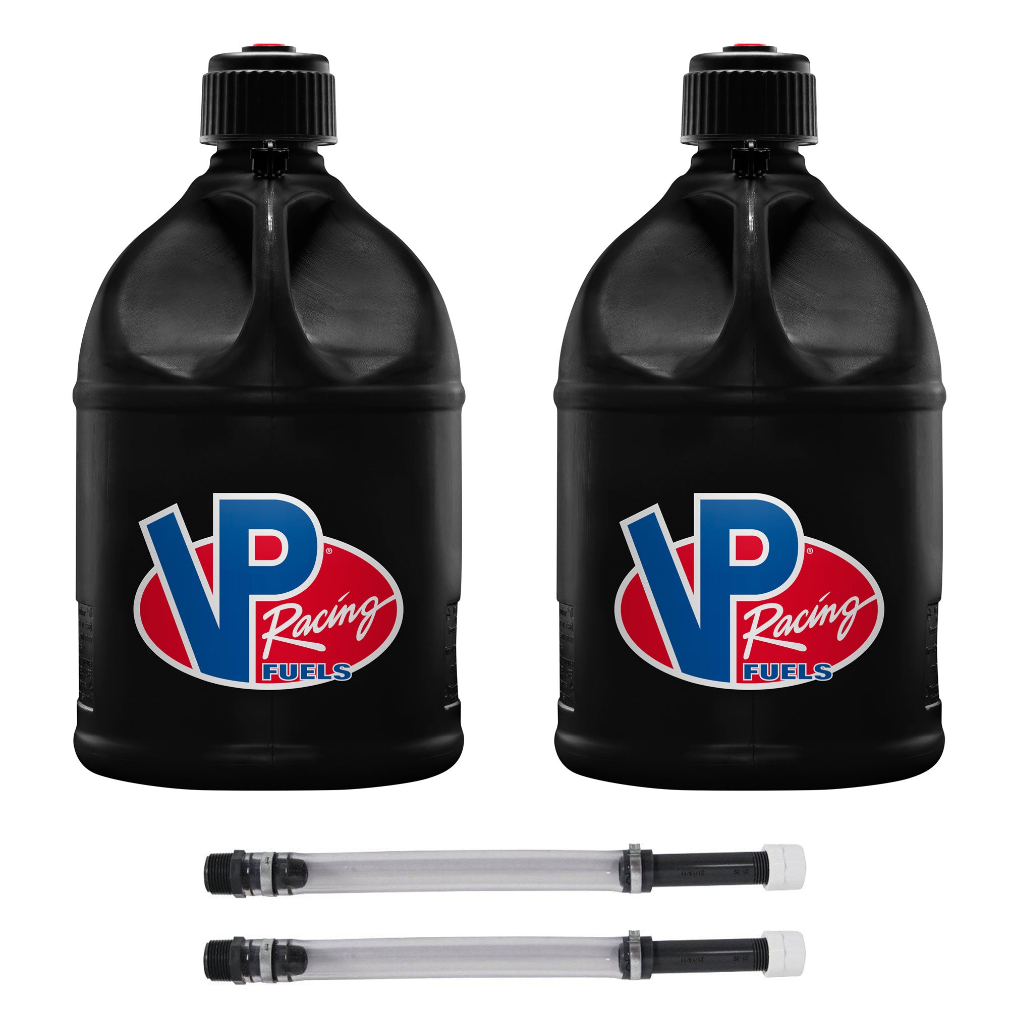 VP Racing Motorsport 5,5 Gallon Round Plastic Utility Jug (2 Pack) & Hose (2 Pack)