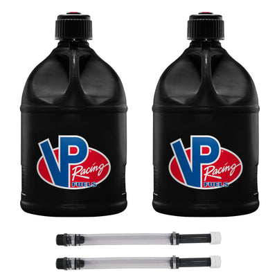 VP Racing Motorsport 5,5 Gallon Round Plastic Utility Jug (2 Pack) & Hose (2 Pack)