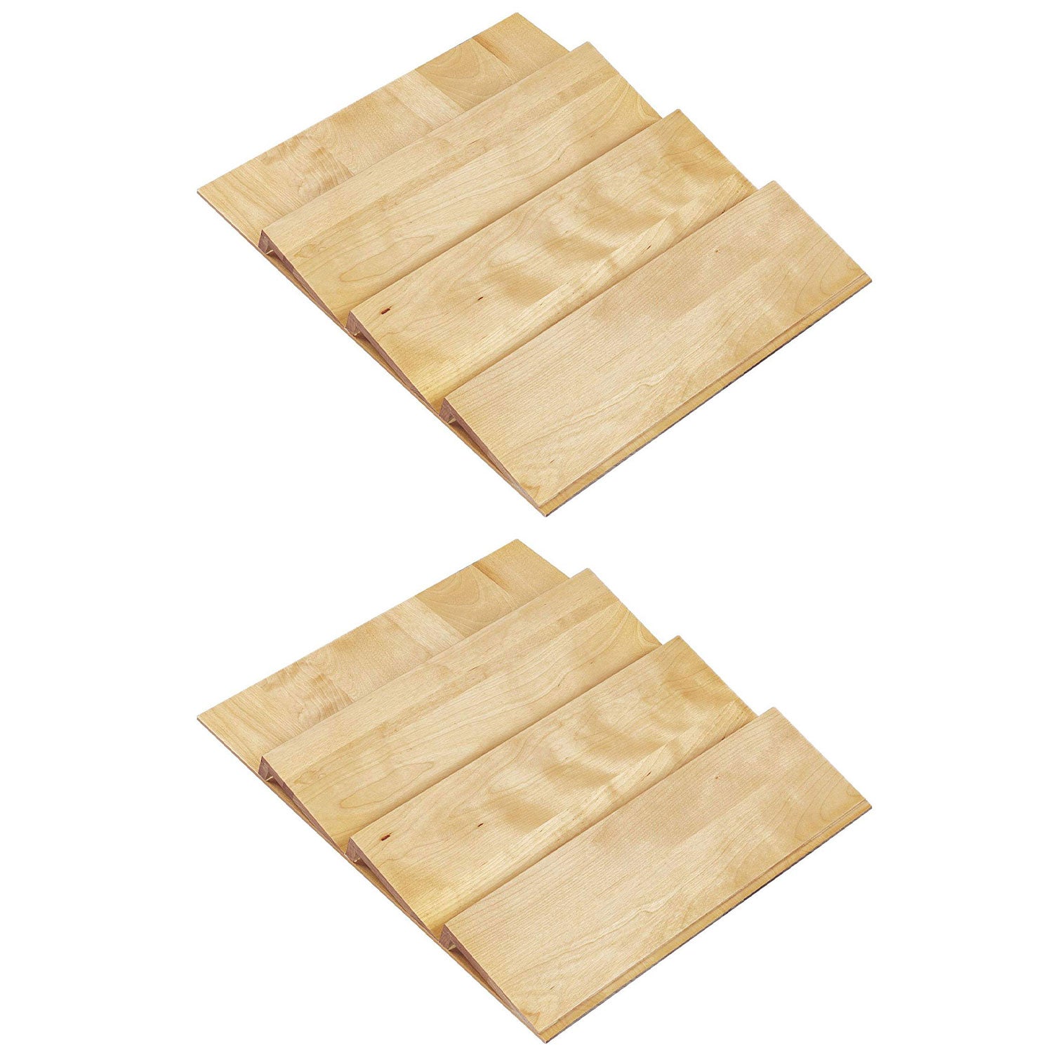 Rev-A-Shelf 4SDI-24 22" 3-Tier Wood Spice Drawer Organizer Insert, Maple(2 Pack)