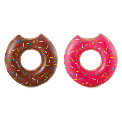 Summer Waves Elite 24' x 52" Frame Pool Set + Giant Frosted Donut Pool Floats - VMInnovations
