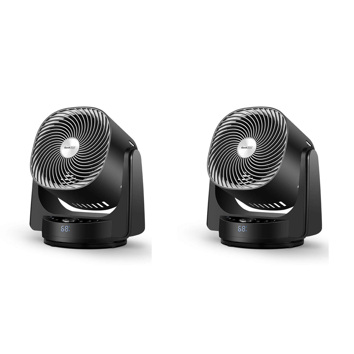 Geek Aire AF1S 8 Inch Indoor Desk Floor Oscillating Fan with 4 Speeds (2 Pack)