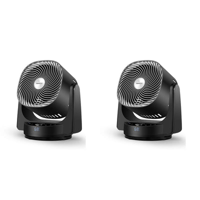 Geek Aire AF1S 8 Inch Indoor Desk Floor Oscillating Fan with 4 Speeds (2 Pack)