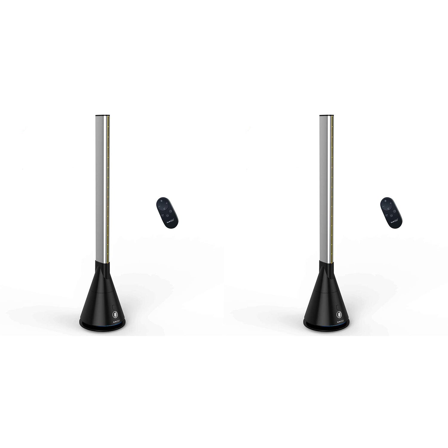 Geek Aire BF1S 40 Inch Bladeless Tower Fan Oscillating 9 Speed, Black (2 Pack)