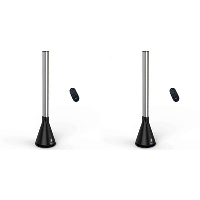 Geek Aire BF1S 40 Inch Bladeless Tower Fan Oscillating 9 Speed, Black (2 Pack)