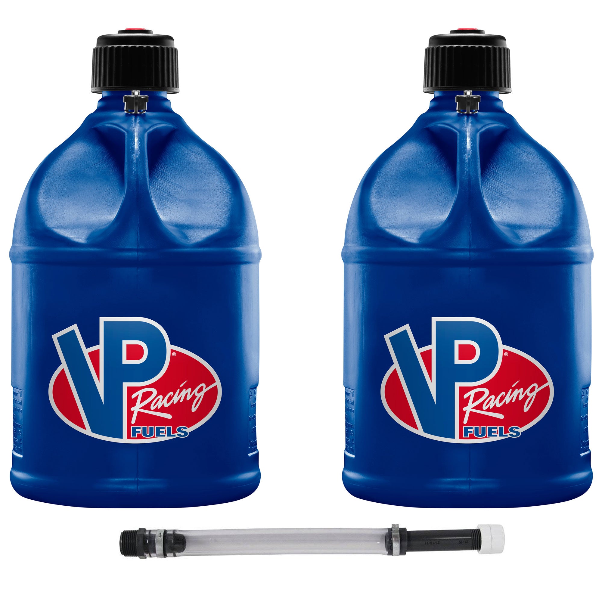VP Racing Motorsport 5.5 Gallon Round Plastic Utility Jug (2 Pack) & 14 Inch Hose