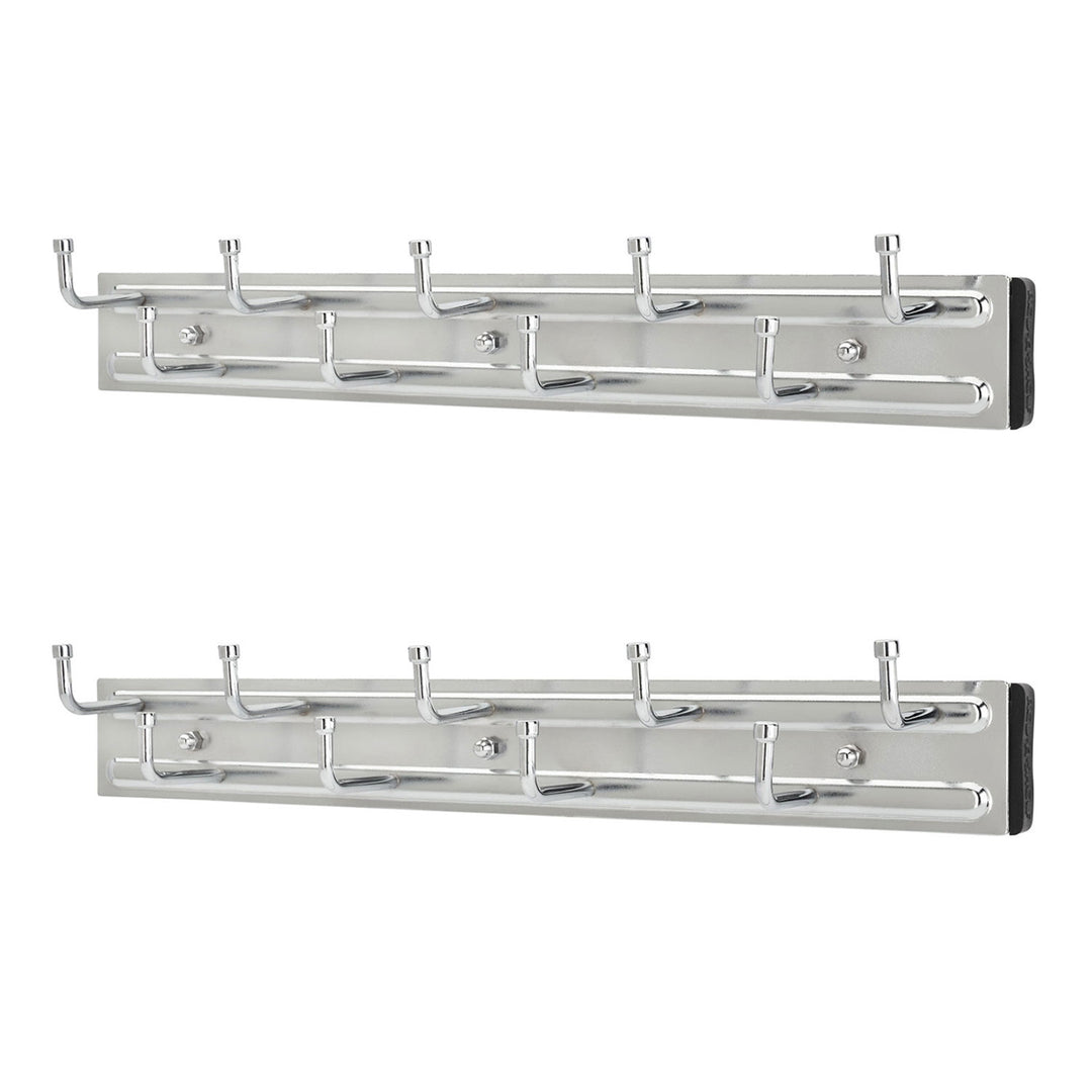 Rev-a-Shelf BRC-14CR 14" Mounted Pullout Belt Rack Organizer, Chrome (2 Pack)