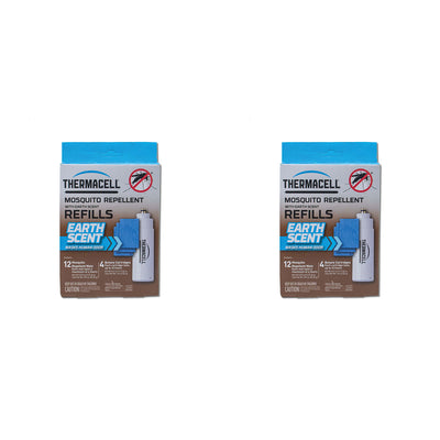 Thermacell E-4 Mosquito Repellent Refills w/12 Mats & 4 Fuel Cartridges (2 Pack)