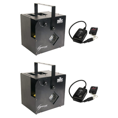 Chauvet Hurricane Haze 2D Smoke/Fog Machine (2 Pack) & Wireless Remote (2 Pack)