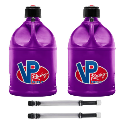 VP Racing Motorsport 5.5 Gallon Round Plastic Utility Jug (2 Pack) & Hose (2 Pack)