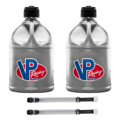 VP Racing Motorsport 5.5 Gallon Round Plastic Utility Jug (2 Pack) & Hose (2 Pack)