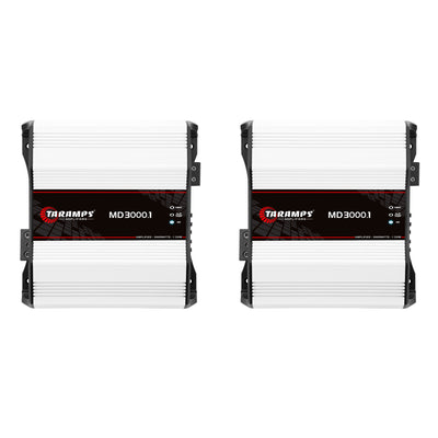 Taramps Class D MD 3000W RMS 1 Ohm Car Sound System Mono Amplifier (2 Pack)