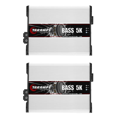 Taramps Class D BASS 5K 5000W RMS 1 Ohm Car Sound System Mono Amplifier (2 Pack)