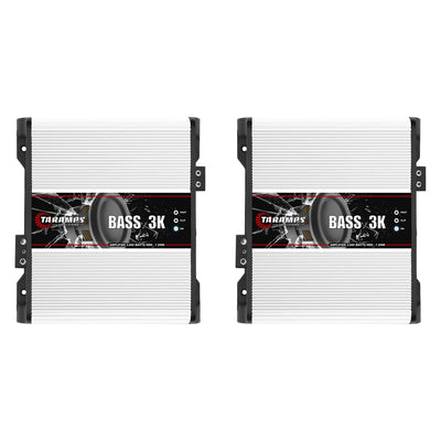 Taramps Class D BASS 3K 3000W RMS 1 Ohm Car Sound System Mono Amplifier (2 Pack)