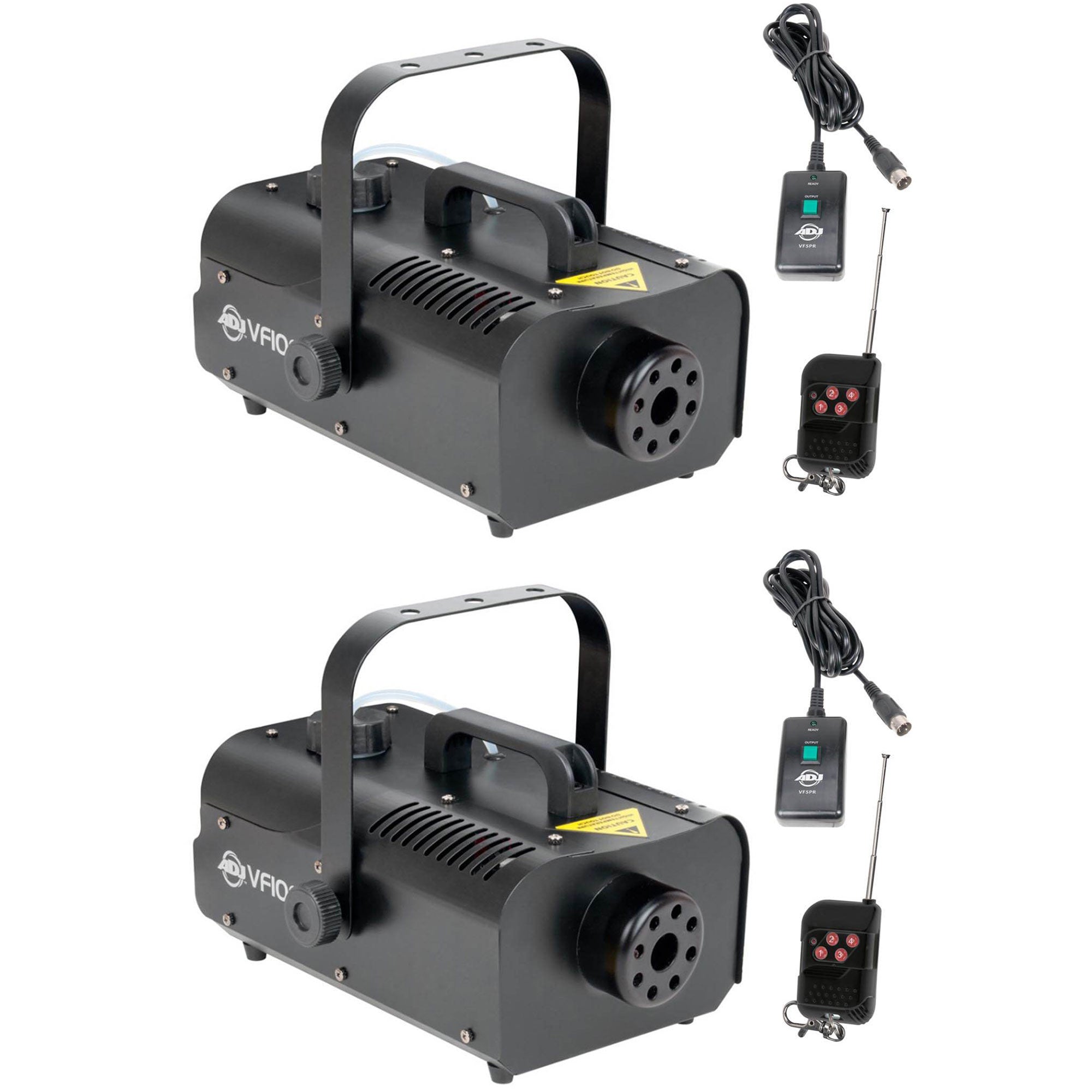 American DJ VF1000 1000W 1 Liter Mobile Smoke Fog Machine with Remotes (2 Pack)