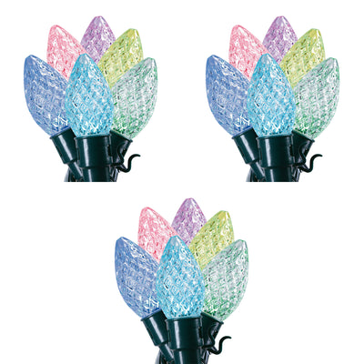 Home Heritage 15.8 Holiday Lights, Faceted, App Controlled, 20 RGB LEDs, 3 Pack