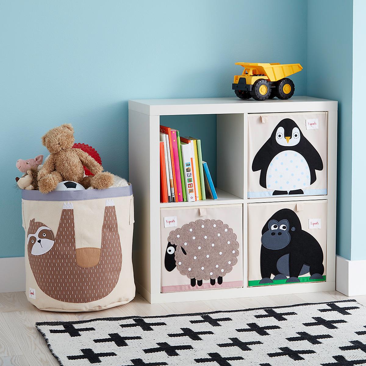 3 Sprouts Penguin Cube Bin, Polar Bear Laundry Basket, & Walrus Rectangle Bin