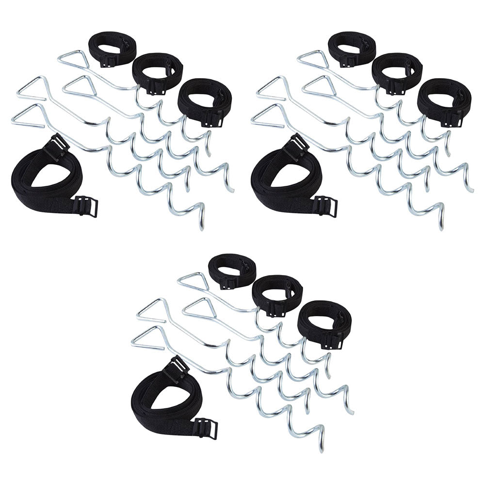 JumpKing ACC-AK Anchor Tie to Ground Kit for Trampolines in Windy Areas (3 Pack)