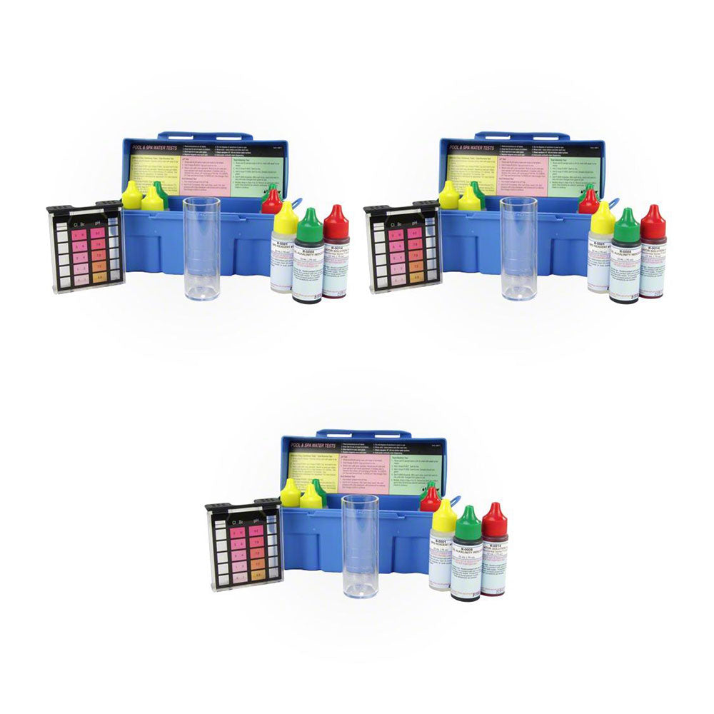 Taylor K-1004 Safety Plus Swimming Pool Chlorine Bromine Test Kit (3 Pack) - VMInnovations