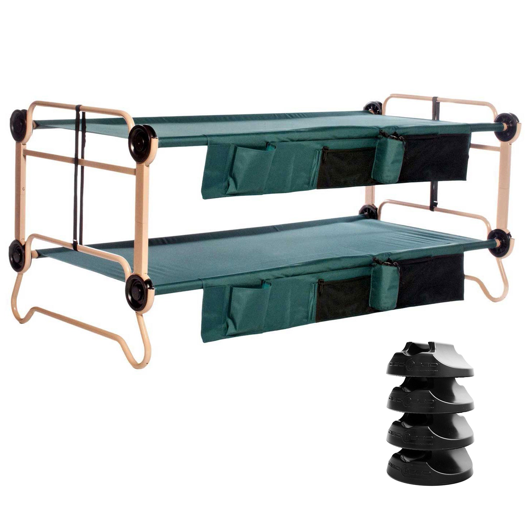 Disc-O-Bed X-Large Cam-O-Bunk Benchable Bunk Double Cot w/ No Slip Pads (4 Pack)