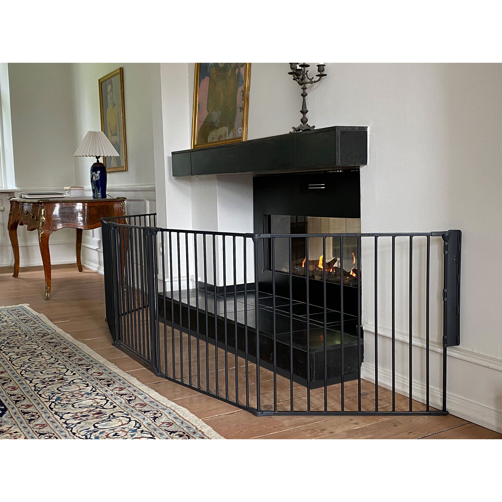 Pet Design Pet Flex System XXL Wall Mounted At Home Dog Gate, Black (Open Box) - VMInnovations