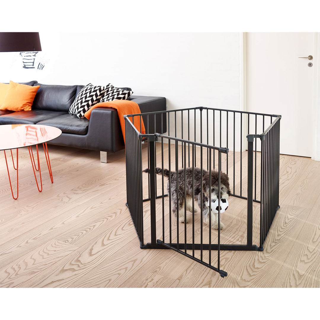 Pet Design Pet Flex System XXL Wall Mounted At Home Dog Gate, Black (Open Box) - VMInnovations