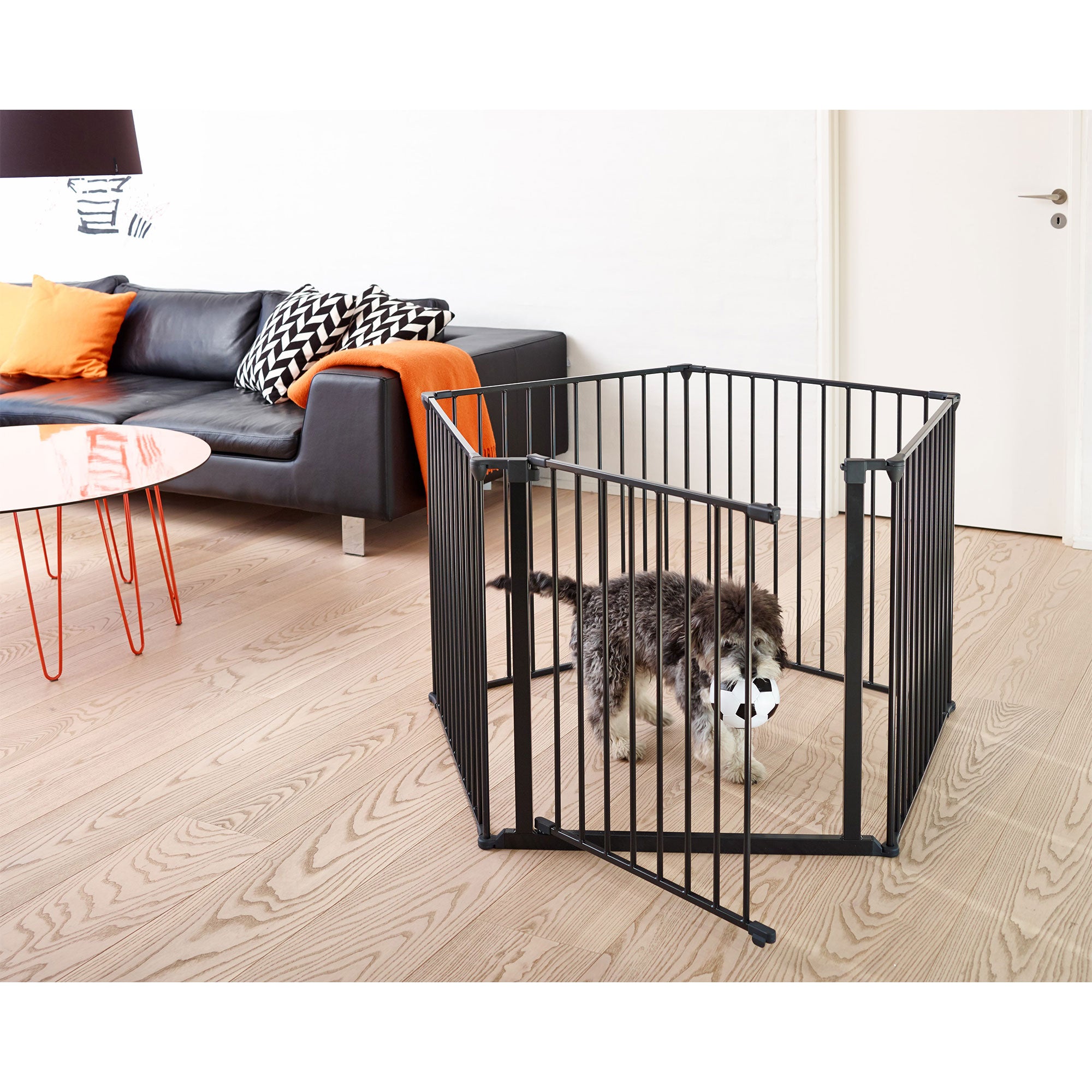 Pet Design Pet Flex System XXL Wall Mounted At Home Dog Gate, Black (Used) - VMInnovations