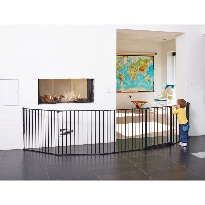 Pet Design Pet Flex System XXL Wall Mounted At Home Dog Gate, Black (Open Box) - VMInnovations