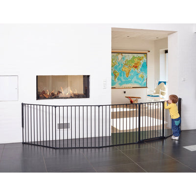 Pet Design Pet Flex System XXL Wall Mounted At Home Dog Gate, Black (Open Box) - VMInnovations